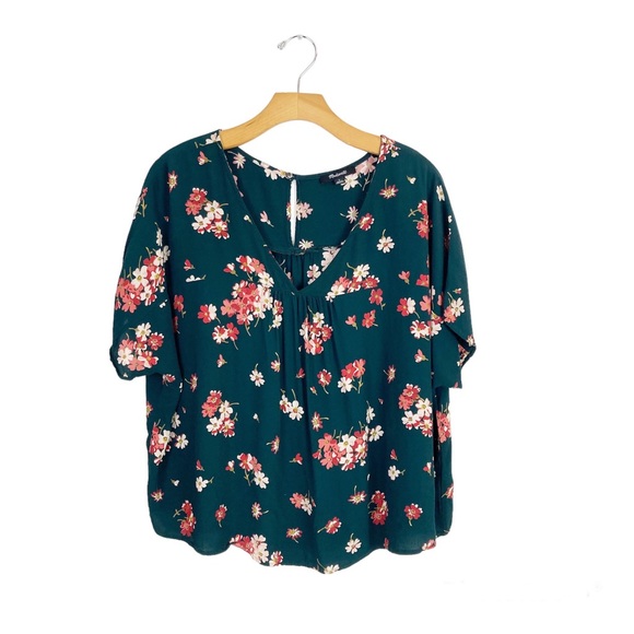 Madewell Rhyme Top in Spruce Blooms Size Large - Picture 4 of 11